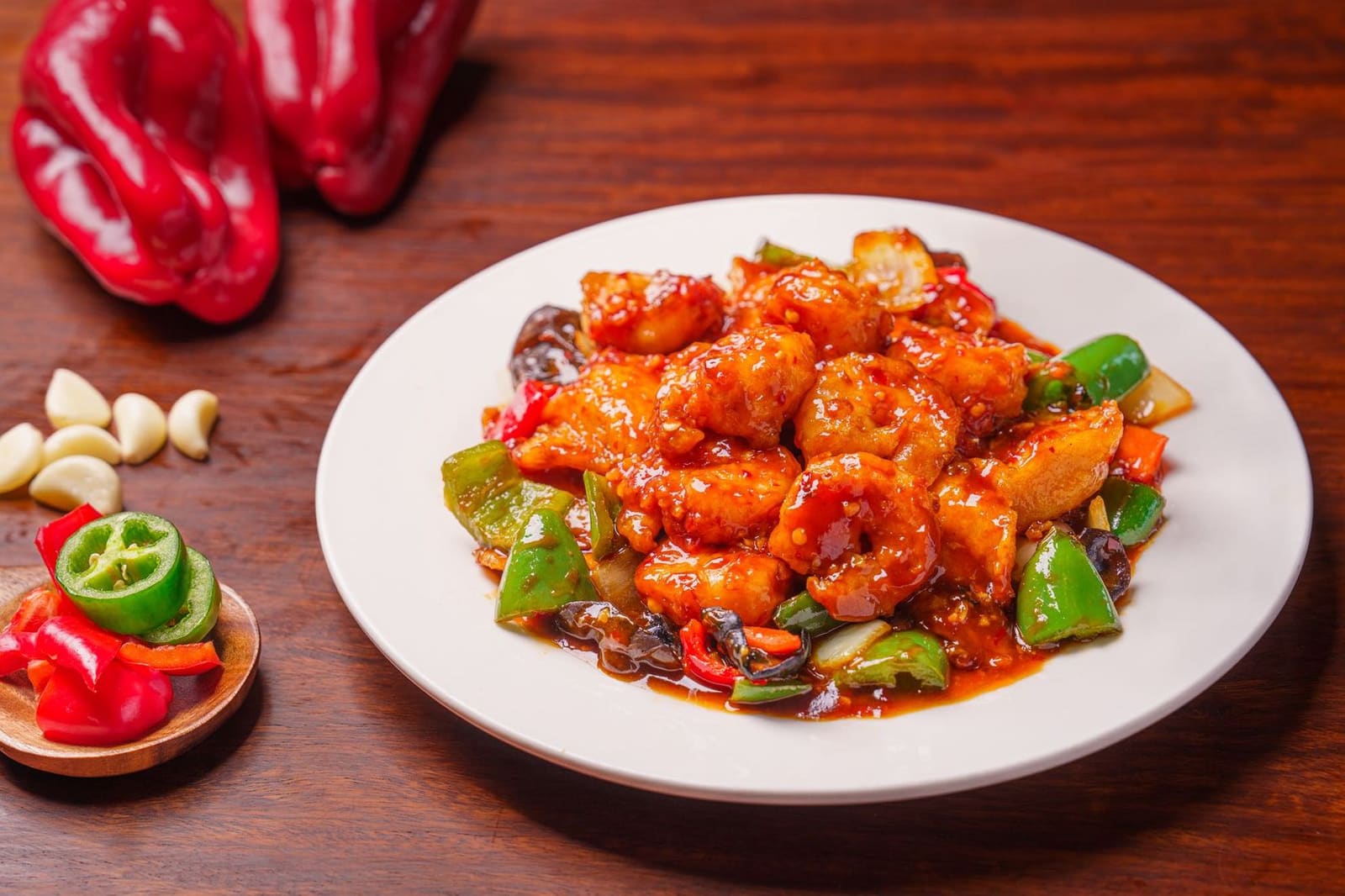 Shrimp W. Sichuan Sauce — Taibat Noodle House Santa Ana