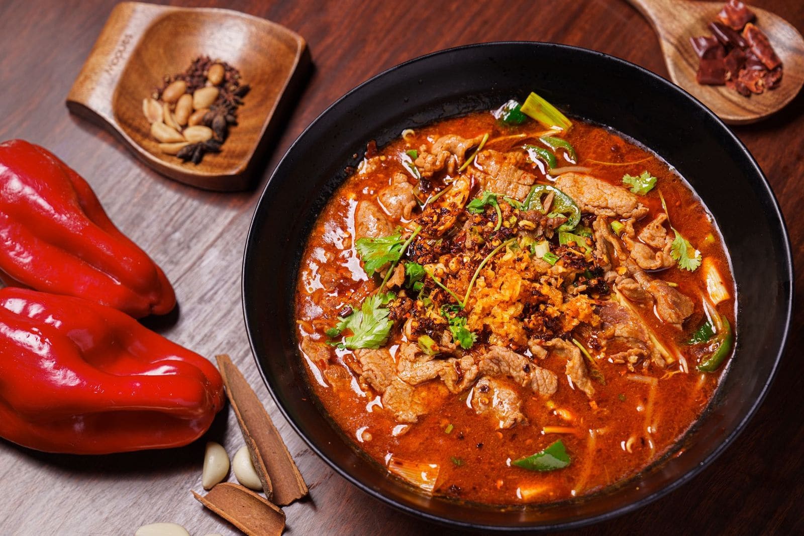 Sichuan Boiled Spicy Beef — Taibat Noodle House Santa Ana