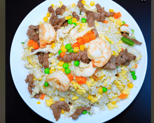 Three Flavors Fried Rice — Taibat Noodle House Santa Ana
